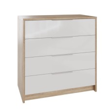 МЕБЕЛЬ-КОМПЛЕКС Нордик Комод с 4-мя ящиками Дуб сонома/Белая Аляска МЕБЕЛЬ-КОМПЛЕКС Нордик Комод с 4-мя ящиками Дуб сонома/Белая Аляска