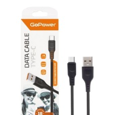 Кабель GOPOWER (00-00018566) GP01T USB (m)-Type-C (m) 1.0м 2.4A черный
