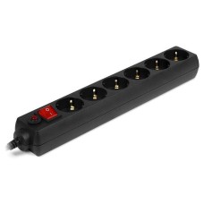 SVEN OPTIMA 1,8 м (6 розеток с защитными шторками, черный, цветная коробка)