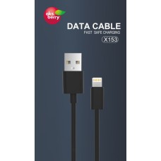 AKSBERRY Дата-кабель USB AKSBERRY X153 для LIGHTNING 2.4 (черный)