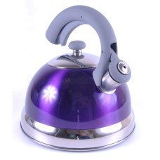 TIMA Чайник 2,5л., (фиол. с серой ручкой), капс.дно, силикон.ручка K-24 TIMA Чайник 2,5л., (фиол. с серой ручкой), капс.дно, силикон.ручка K-24