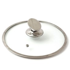 TIMA Крышка стекл. с метал/обод + овальная ручка НЖС 28 см низ. 5528