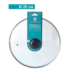 TIMA 4728 Крышка стеклян с металл/обод 28 см