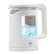 Чайник электрический BQ KT2000G, 1,5л, 1500Вт белый, стекло