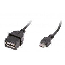 RITMIX RCC-010 OTG кабель, MicroUSB-USB-AF, 0,1m, медный