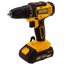 DENZEL CDL-18-02BM Дрель-шуруповерт аккумуляторная , LI-ION, 18 В, 2 аккумулятор 26116