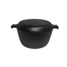 MALLONY Кастрюля чугунная с крышкой-сковородкой CC-24/45, объем: кастрюля 4,5 л, крышка 1 л (985009)