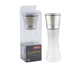 MALLONY Перцемолка ручная PICCANTE, р-р 6,5*19 см, стекло, нерж сталь (003593)