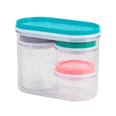 РЫЖИЙ КОТ Универсальный набор банок для хранения SB-1 (4шт, пластик) (003052)