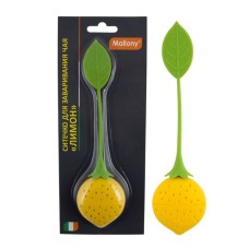 MALLONY Ситечко для заваривания чая "Лимон" TI-Lemon, р-р 15*3,5 см (силикон) (001798)
