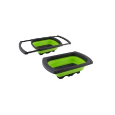 MALLONY Дуршлаг на раковину FRUTTI 60 (38,5) * 25*12 см (складной, выдвижн. ручки) (007352)