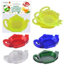 МУЛЬТИДОМ Н-р подставок д/чайн пакетиков (4шт) 11x7см (Россия) МП76-2