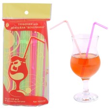 MULTIDOM Трубочки для коктейля "Вечеринка" 100 шт. YD13-151