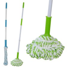 MULTIDOM Швабра с отжимом с насадк. микроф. ручк 118 см JM58-117