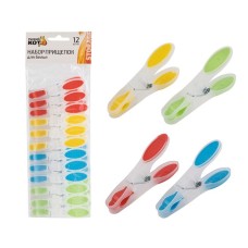 РЫЖИЙ КОТ Набор декорированных прищепок, пластмасса, силикон, 12шт (311375)