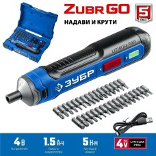 ЗУБР PSD-4S 3,6В, в кейсе с набором 33 бит