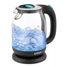 Чайник электрический KITFORT КТ-654-1 1.7л. 2200Вт голубой (корпус: стекло)