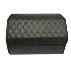 STVOL STO01 Саквояж-органайзер в багажник, экокожа,черный/красный, 50*30*30см