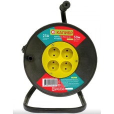 КАЛИБР Удлинитель на катушке УСК2-4-50 (2х2,5)