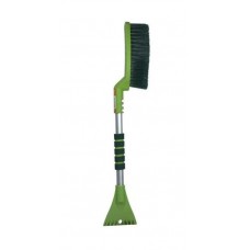 LI-SA LS280 Щетка для снега cо скребком поролоновая ручка, изогнутая, салатово-зеленая (63см) 46435