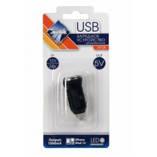 NOVA BRIGHT для моб.устройств, USB-порт, 1000мА, LED индикатор, 12/24В 39728