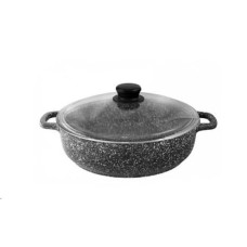 ТРАДИЦИЯ ТМ9243 Жаровня а/пр литая 24см стекл/кр Мрамор