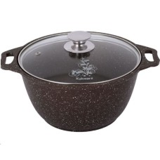 КУКМОР кмк22а Кастрюля а/пр литая 2,0л стекл/кр Кофейный мрамор КУКМОР кмк22а Кастрюля а/пр литая 2,0л стекл/кр Кофейный мрамор