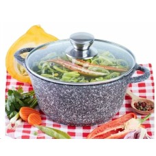 ТРАДИЦИЯ ТМ5233 Кастрюля а/пр литая 3,0л стекл/кр Мрамор ТРАДИЦИЯ ТМ5233 Кастрюля а/пр литая 3,0л стекл/кр Мрамор