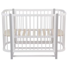 POLINI Кроватка детская Polini kids Simple 350, белый-серый (1кор)