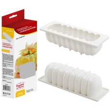 MULTIDOM Силиконовая форма для муссовых тортов ?Изящный крем? 29x9x7см. VL80-312 MULTIDOM Силиконовая форма для муссовых тортов ?Изящный крем? 29x9x7см. VL80-312