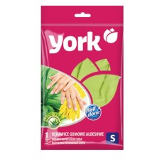 YORK Перчатки резиновые с экстрактом Алоэ (S) 092160