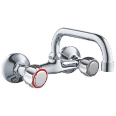 GOTA ROCIO G349710-GOTA Orio Смеситель д/кухни с 2-мя рукоятками пристенный верх.излив