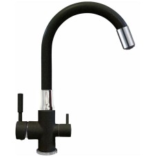 GOTA ROCIO G351-532-GOTA Special Смеситель д/кухни шар. с доп.выходом д/питьев. воды с силикон.излив. Черный