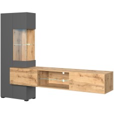 НК-МЕБЕЛЬ POINT ТИП-70 гостиная Дуб Вотан/Серый графит 71774910 (2 кор.)