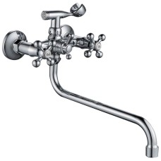 GOTA ROCIO G314510 Kreshel Смеситель д/ванны с 2-мя рукоятками с изливом S-30см. перекл.душа