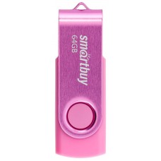 SMARTBUY (SB064GB2TWP) UFD 2.0 064GB Twist Pink розовый