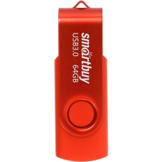 SMARTBUY (SB064GB3TWR) UFD 3.0/3.1 064GB Twist Red красный