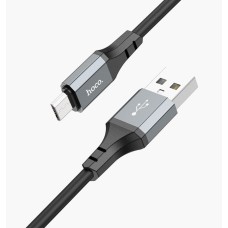 Кабель HOCO (6931474777959) X86 Spear MicroUSB charging data cable 2.4, 1m (черный)