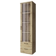 АНРЭКС DOORSET Шкаф с витриной 1V2S. Цвет ДУБ НАВАРРА (2 уп.)