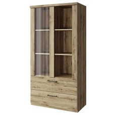 АНРЭКС DOORSET Шкаф с витриной 1V2S3N. Цвет ДУБ НАВАРРА (2 уп.)