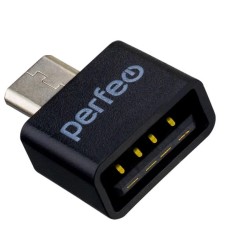 PERFEO (PF_B4995) adapter USB на micro USB c OTG (PF-VI-O010 Black) чёрный