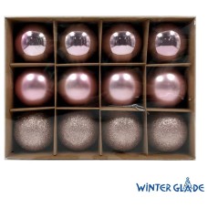WINTER GLADE Набор ёлочных шаров пластик, 6 см, 12 шт, розовый микс, 6012G006 WINTER GLADE Набор ёлочных шаров пластик, 6 см, 12 шт, розовый микс, 6012G006