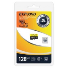 EXPLOYD 128GB microSDXC Class 10 UHS-1 Elite [EX128GCSDXC10UHS-1-ElU1 w]