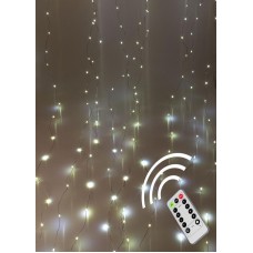 КОСМОС KOC_CUR-U103 Занавес 3*3м, белый, usb, пульт КОСМОС KOC_CUR-U103 Занавес 3*3м, белый, usb, пульт