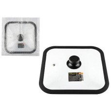 MALLONY Крышка стеклянная с силиконовым ободком QUADRATO, 26*26 см диа