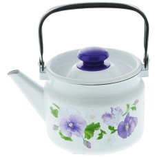 Чайник ЛЫСЬВА 27104П2 Анютины глазки эмал 2,0л Чайник ЛЫСЬВА 27104П2 Анютины глазки эмал 2,0л