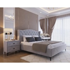 НК-МЕБЕЛЬ TANGO кровать 1600х2000 Велюр Светло-серый 72307344 (2 кор.)