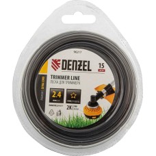 DENZEL Леска для триммера двухкомпонентная звезда, 2,4мм х 15м, блистер EXTRA CORD 96217 DENZEL Леска для триммера двухкомпонентная звезда, 2,4мм х 15м, блистер EXTRA CORD 96217
