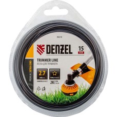 DENZEL Леска для триммера двухкомпонентная звезда, 2,7мм х 15м, блистер EXTRA CORD 96218 DENZEL Леска для триммера двухкомпонентная звезда, 2,7мм х 15м, блистер EXTRA CORD 96218