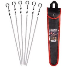 ECOS Набор шампуров 450*10*0,7мм, угловой, с витком, 6шт., в чехле 182540